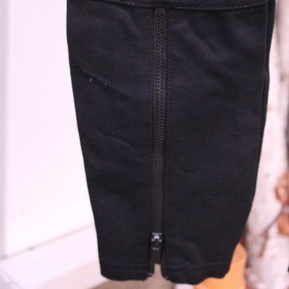 Abercrombie & Fitch Black Ponte Equestrian Zip Hem Elastic Waist Pull On Pants - Picture 4 of 5